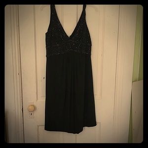 Jones New York Black Beaded Cocktail Dress